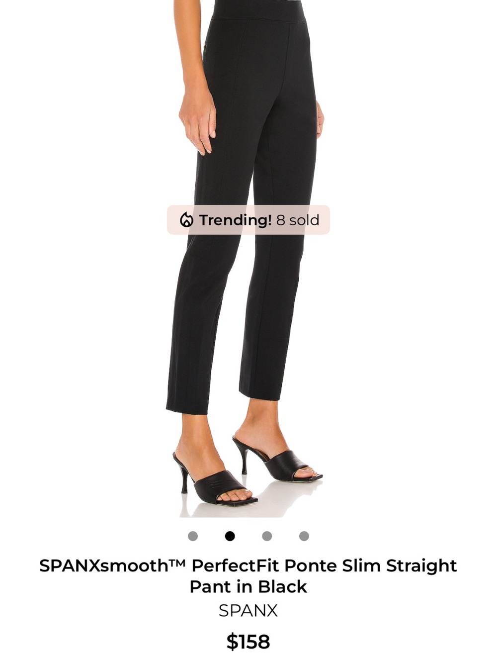 SPANX Black Straight-Leg Ponte Pants